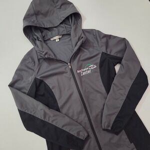 Port Authority Ladies'‎ Gray & Black Hooded Jacket Auto Finance Center Logo S